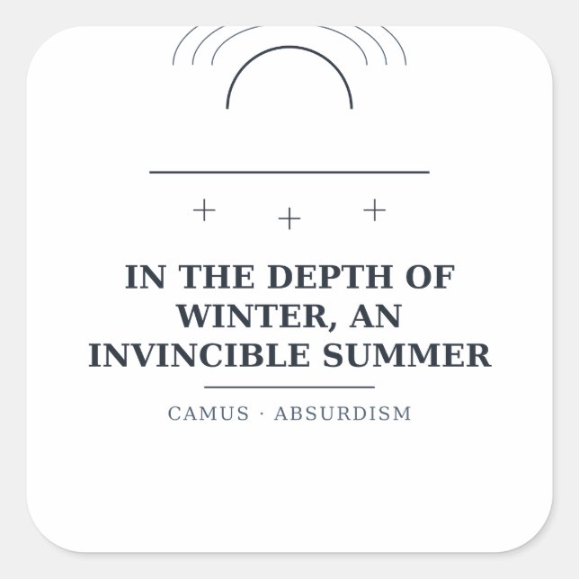 Camus Eté Invincible — Autocollant (Devant)
