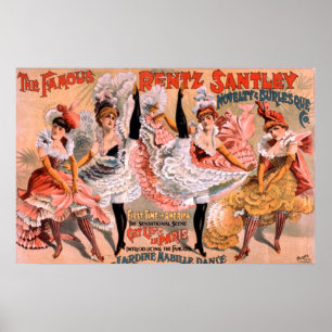 Can Can Can Dancing Girls Poster vintage