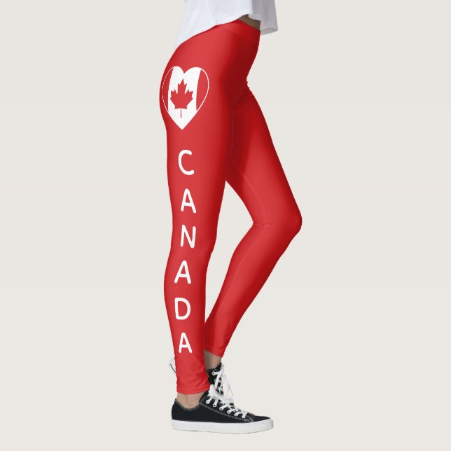 CANADA Amour leggings personnalisés (Droite)