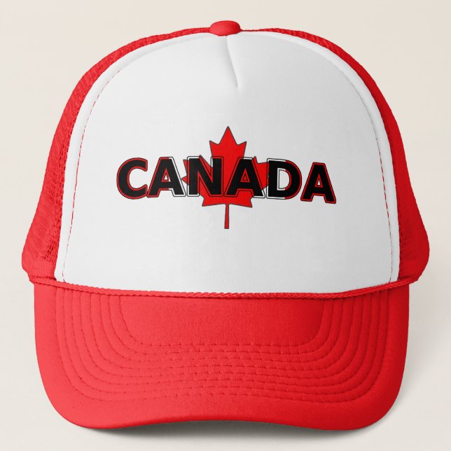 Canada avec casquette de camionneur à feuille (Devant)