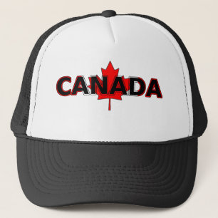 Canada avec casquette de camionneur à feuille