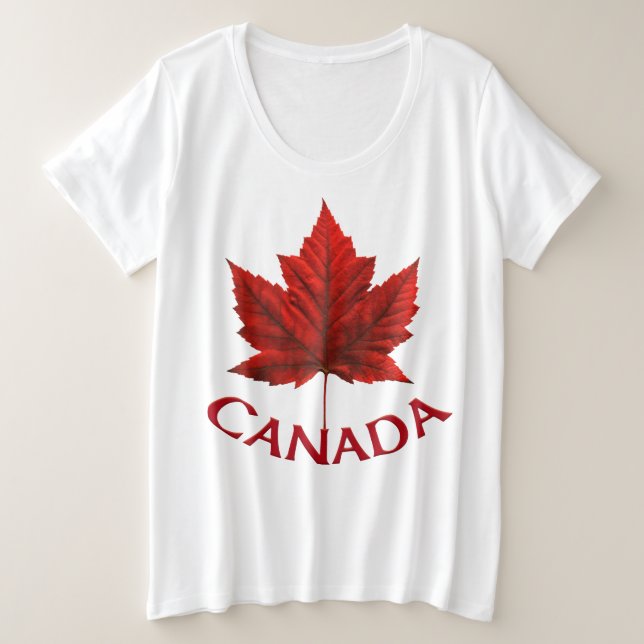 Canada Chemise Plus Taille Maple Leaf Baseball Jer (Design devant)