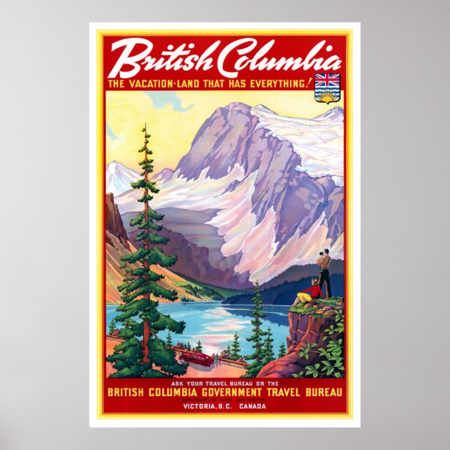 Canada Colombie-Britannique Poster vintage restaur (Devant)