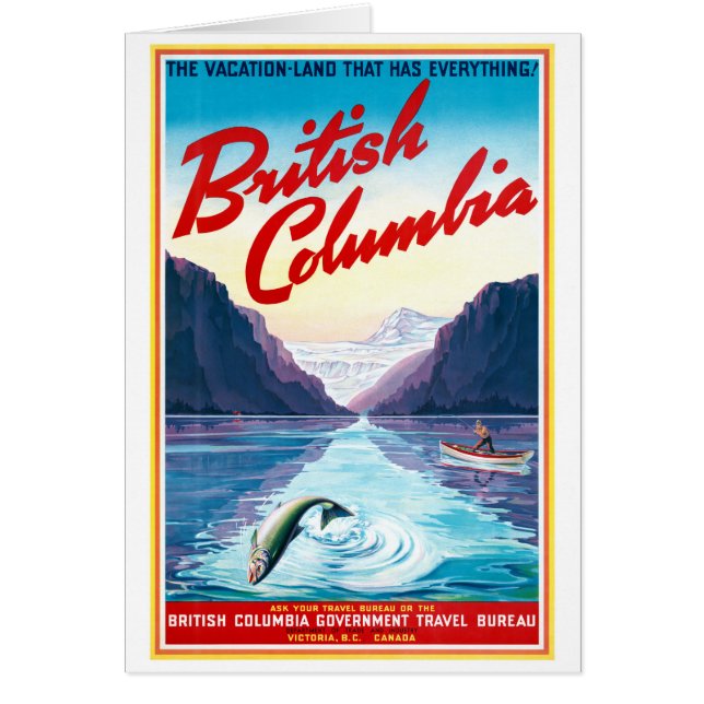 Canada Colombie-Britannique Poster vintage restaur (Devant)