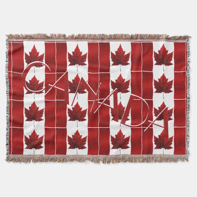 Canada Couverture Canada Drapeau Souvenir Jeter Co (Devant)