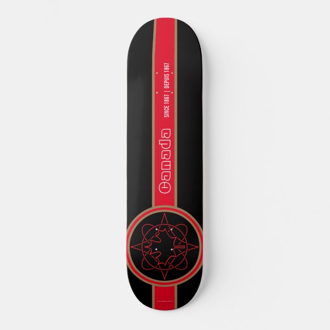 Canada depuis 1867 Black Skateboard (Recto)