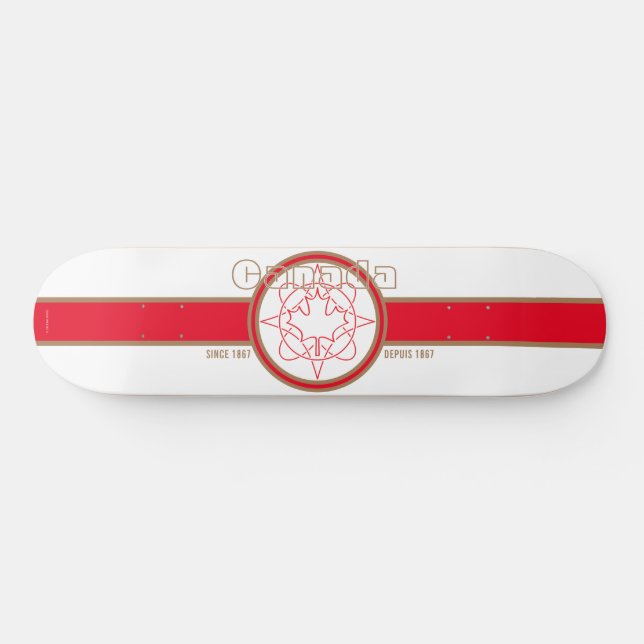 Canada depuis 1867 (blanc) Skateboard (Horz)