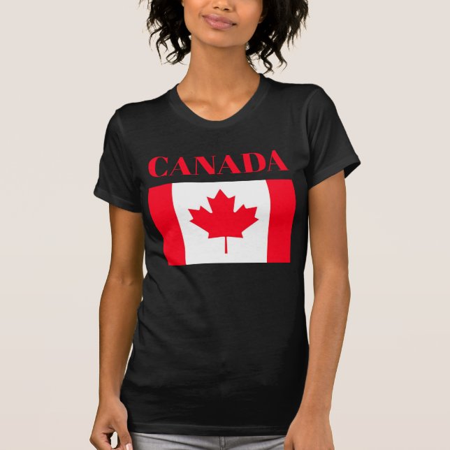 CANADA. Drapeau canadien. Patriotique. T-Shirt (Devant)