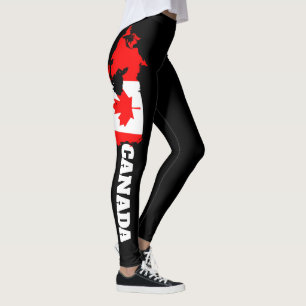 Canada Drapeau Yoga Leggings - Feuille d'érable Ca