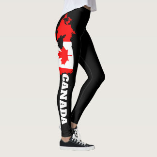 Canada Drapeau Yoga Leggings - Feuille d'érable Ca