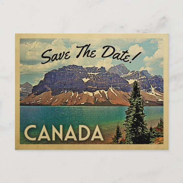 Canada Enregistrer La Date Cartes Postales Vintage (Devant)