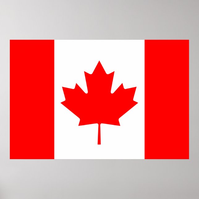 Canada flag Print Value Poster Paper Matte (Devant)