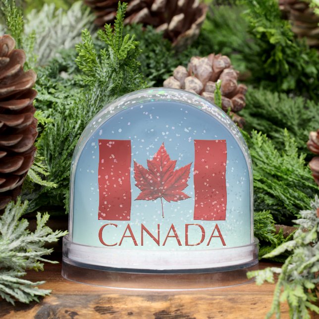 Canada Flag Snow Globe Custom Canada Snowglobe (Hiver)
