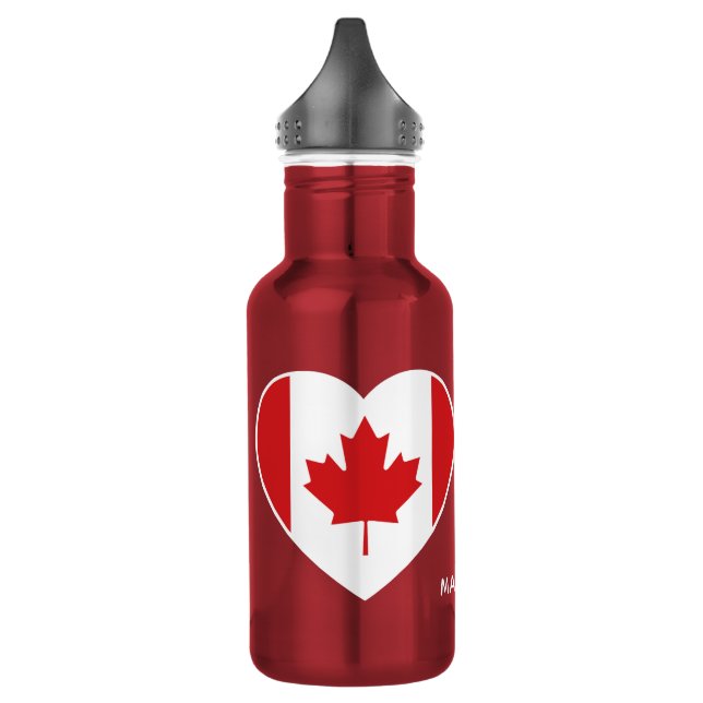 Canada Love nom personnalisé bouteilles d'eau (Gauche)