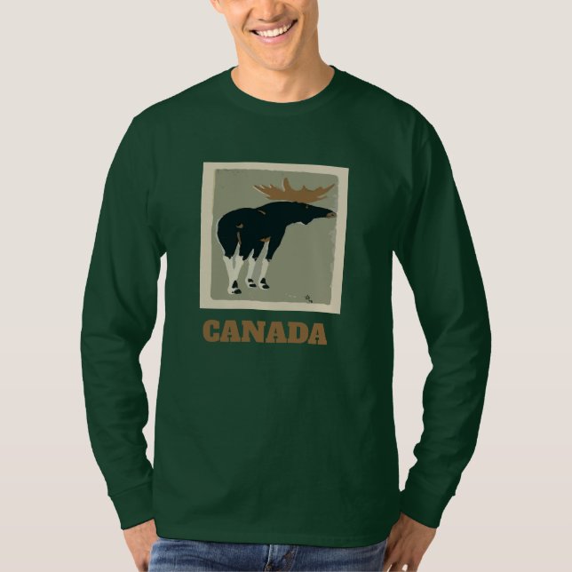 Canada, Moose edit text, T-shirt (Devant)