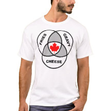 Canada Poutine Diagramme de Venn T-Shirt Drôle