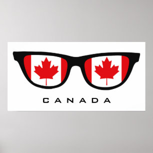 Canada Shades texte personnalisé et affiche couleu