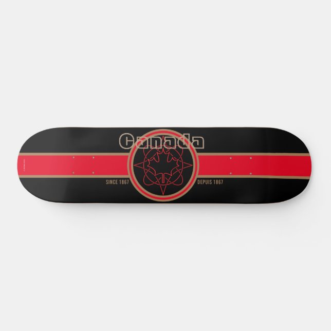 Canada Since 1867 (Black) Skateboard (Horz)
