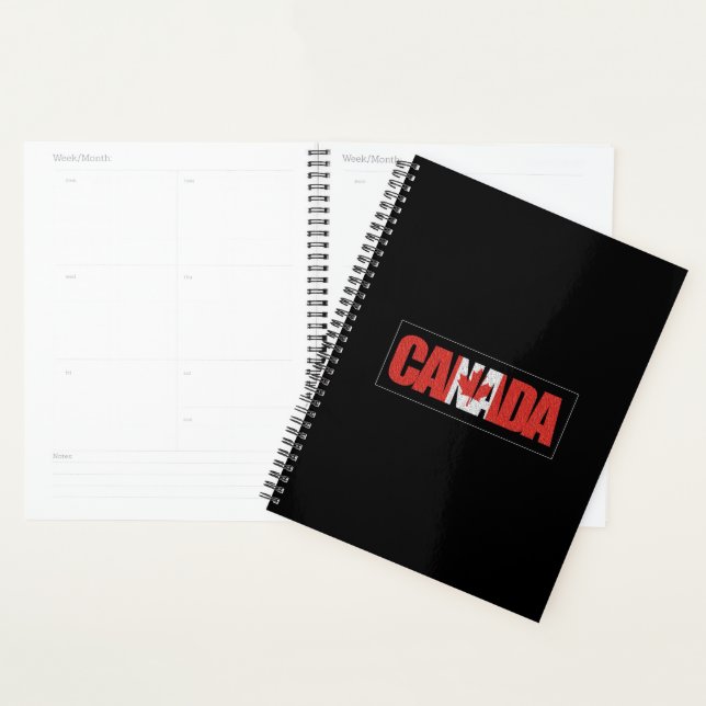Canada, texte rouge et blanc et feuille d'érable, (Devant avec enveloppe)