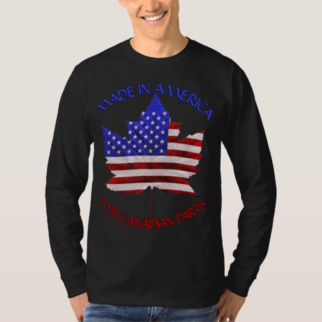 Canada USA Chemise Personnalisée T-shirts du Canad (Devant)