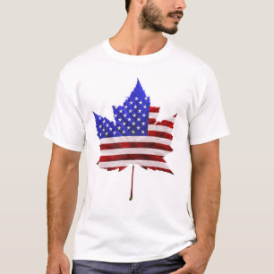 Canada USA Chemise US CAnada T-shirt Souvenir Homm