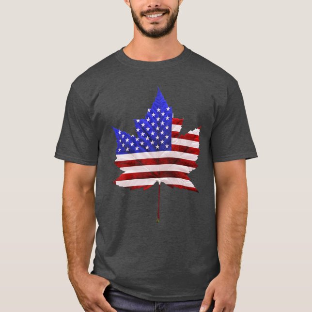 Canada USA T-shirt souvenir Plus Size Hommes (Devant)