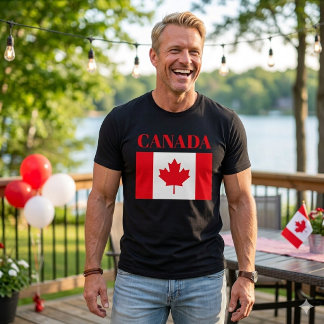 Canadian flag. CANADA. T-Shirt