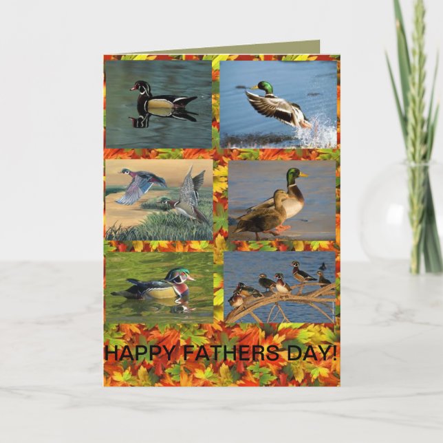 Canaille une carte de Fête des pères papa. (Devant)