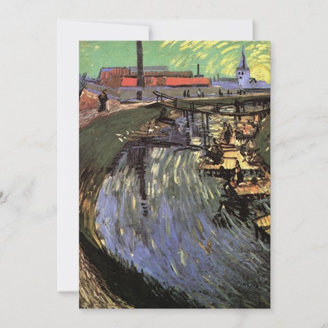 Canal avec des femmes lavant de Vincent van Gogh (Devant)