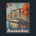 Canal Charm : Amsterdam Carte Postale Vintage<br><div class="desc">"Emmenez-vous vers les canaux enchanteurs et les rues historiques d'Amsterdam avec notre carte postale Vintage. Ce charmant morceau reflète l'essence de la beauté intemporelle de la capitale hollandaise, avec ses maisons de canaux emblématiques, ses ponts pittoresques et l'atmosphère animée de cette ville bien-aimée. Envoyez un salut nostalgique ou gardez-le collectionnable,...</div>