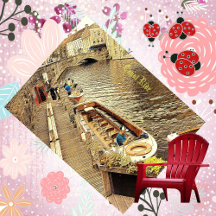 Canal Ride Boat Scenery Eau calme Art décoratif