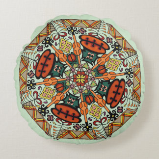 Canapé Coussin de sol Mandala Adinkra - Vert Lt