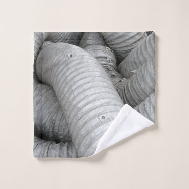 Canapé en tissu gris et noir (Gant de toilette)