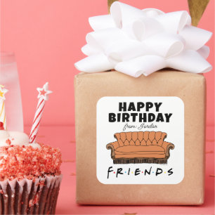 Canapé FRIENDS™   Étiquette de cadeau d'anniversai