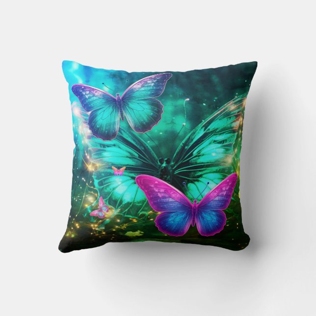 Canapé-lit papillon vert Fauteuil Coussin de jet W (Verso)