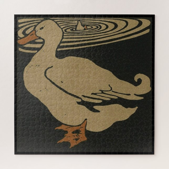 Canard - Animaux Carrés Illustration Jigsaw Puzzle (Horizontal)