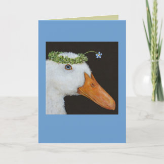 canard avec carte de l'oubli-moi-pas