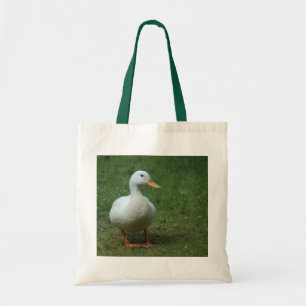 Canard blanc sur sac blanc/vert
