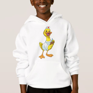 Canard comme infirmière avec coeur