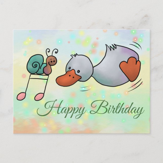 Canard danse la carte postale (Devant)