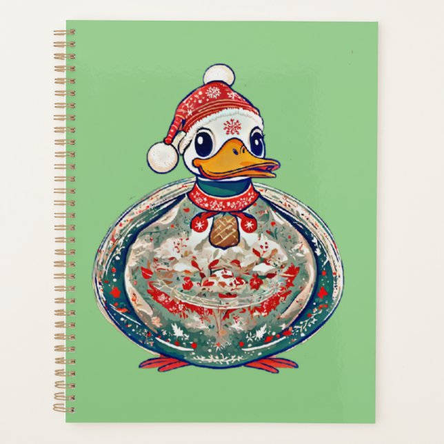 Canard De Noël En Folklore Portant Un Chapeau De P (Devant)