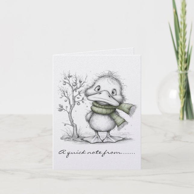 Canard de Noël noir et blanc (Devant)