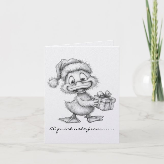 Canard de Noël noir et blanc (Devant)