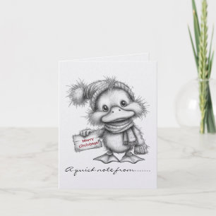 Canard de Noël noir et blanc