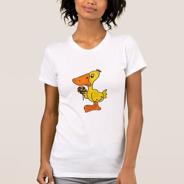 Canard drôle d'ANNONCE avec un T-shirt de lucette (Devant)