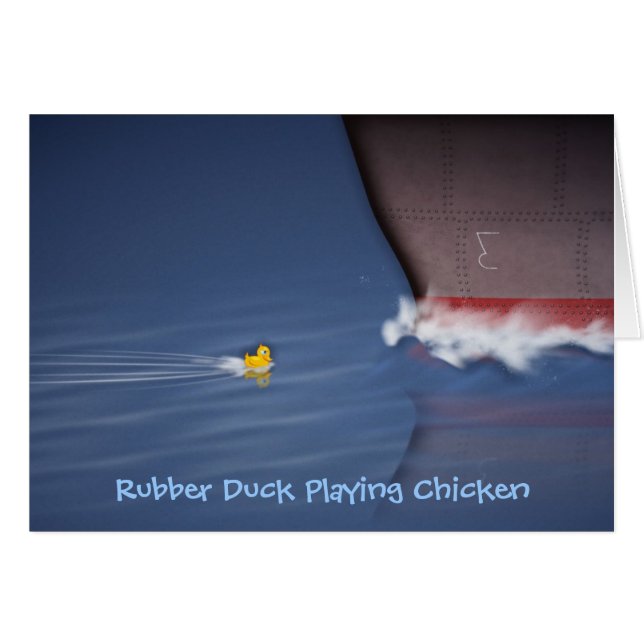 Canard en caoutchouc jouant le poulet (Devant horizontal)