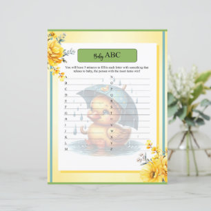 Canard en caoutchouc mignon Baby shower ABC Jeu