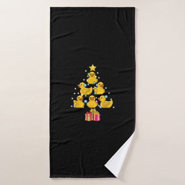 Canard en caoutchouc Noël Arbre canard canard Noël (Serviette de bain)