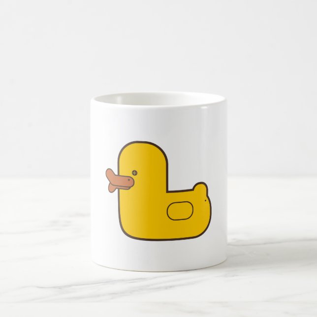 Canard en caoutchouc tasse blanche classique de (Centre)