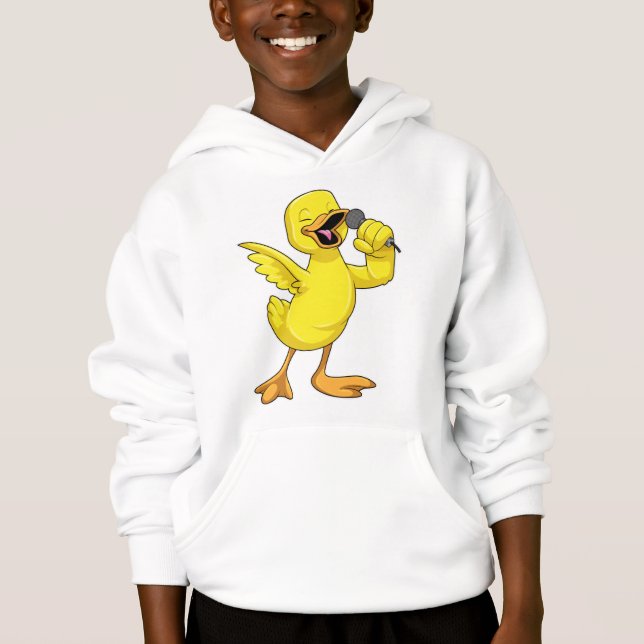 Canard en chanteur avec microphone (Devant)